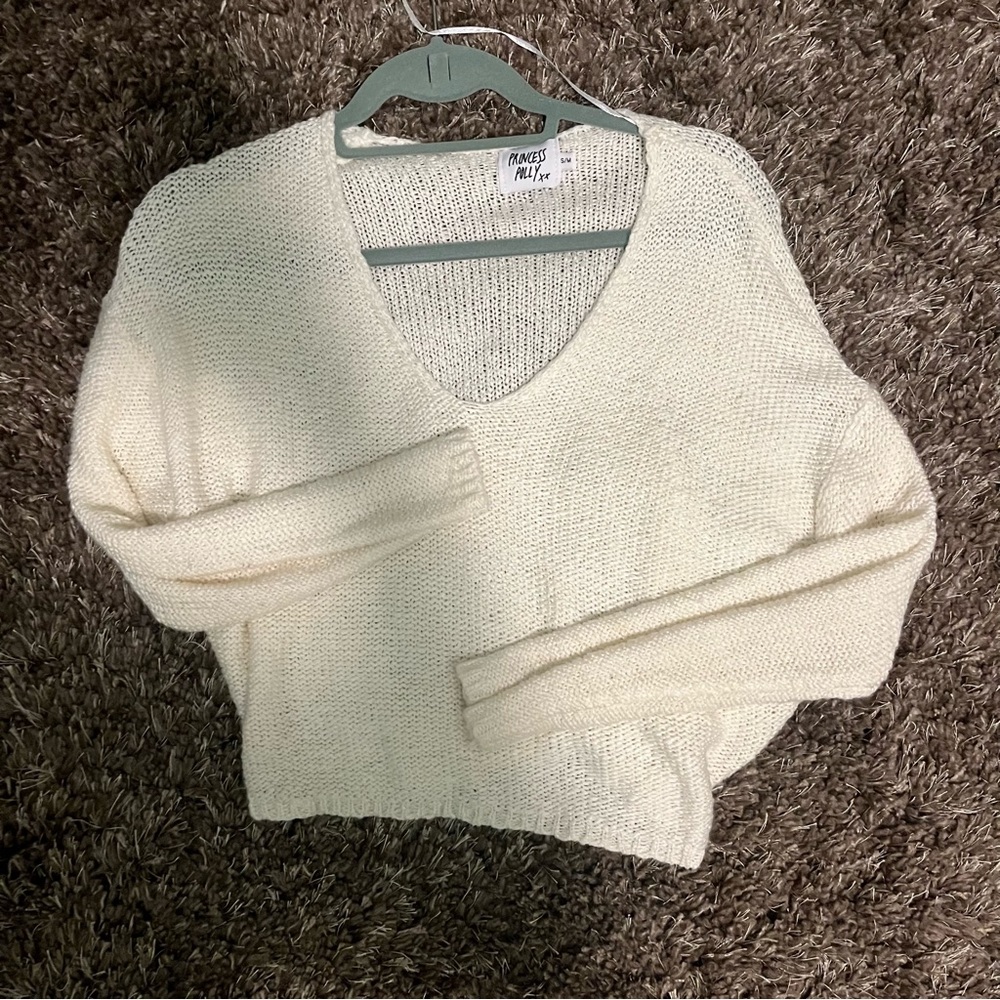 Princess Polly Cream Sweater